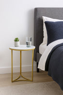 Gabriella Accent Side Table,White Marble