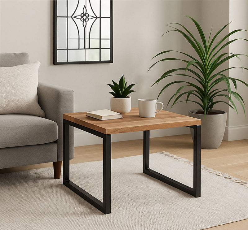 Mala Solid Acacia Wood Coffee Table/Side Table (50x50x35 cm)