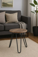 Brockton Round Vintage Effect Side Table