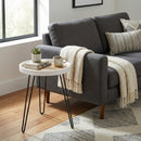 Maisie Side Table-Ash Veneer Top, Hairpin Legs