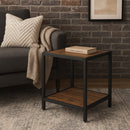 Westwood Industrial Side End Table, Vintage/Black
