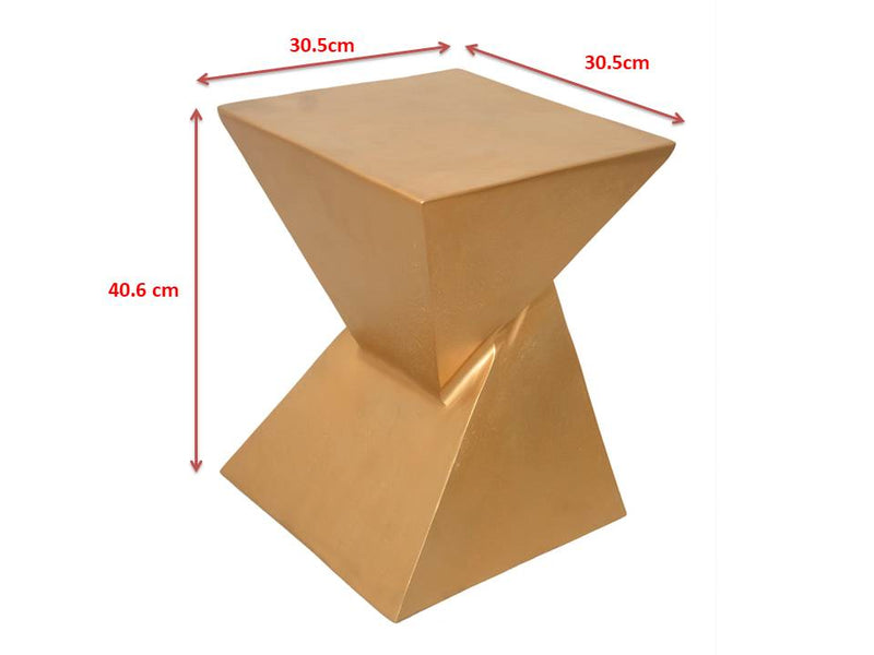 Luxore Pyramid Gold Side Table