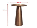 Klara Round Metal Side Table, Antique Brass