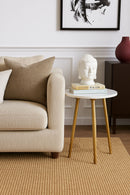 Maxine Tripods White Marble Top, Side Table