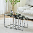 Murano Gloss Set of 3 Nesting Tables,Black