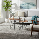 Alegro Set Of 2 Round Nesting Tables,Manufactured Wood Vintage Finish