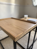 Novani 2 Pieces Coffee Tables | Nesting Tables , Oak/Black