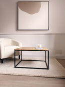 Novani 2 Pieces Coffee Tables | Nesting Tables , Oak/Black