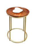 Delphyne Round Side/Lamp Tables, Wooden Tops-Small(30dia x 45.5cm)
