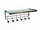 Wall Mounted Coat Hook With Floating Display Storage Shelf,Black