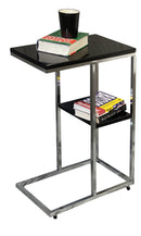 Bellini C Shaped Table With Shelf-Black