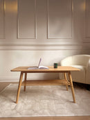 Nikko Bamboo Coffee Table With Shelf,Natural Bamboo - Aspect Furniture Store