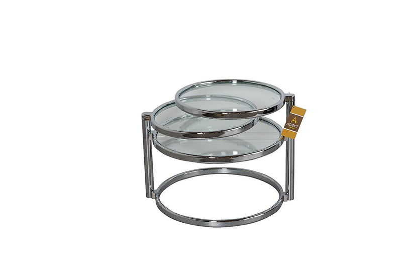 Swivel tiered shop coffee table