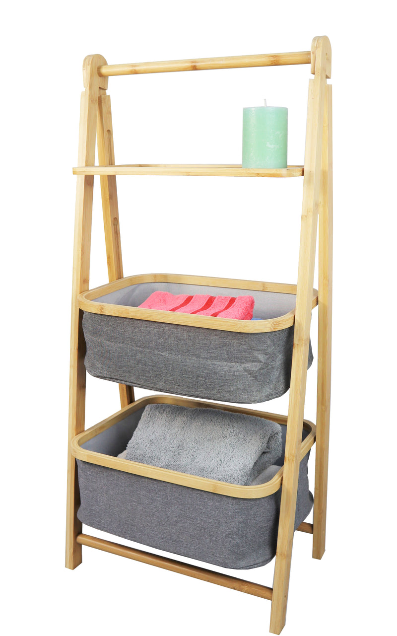 Happer Folding Bamboo Frame Storage Rack (7344876060835)