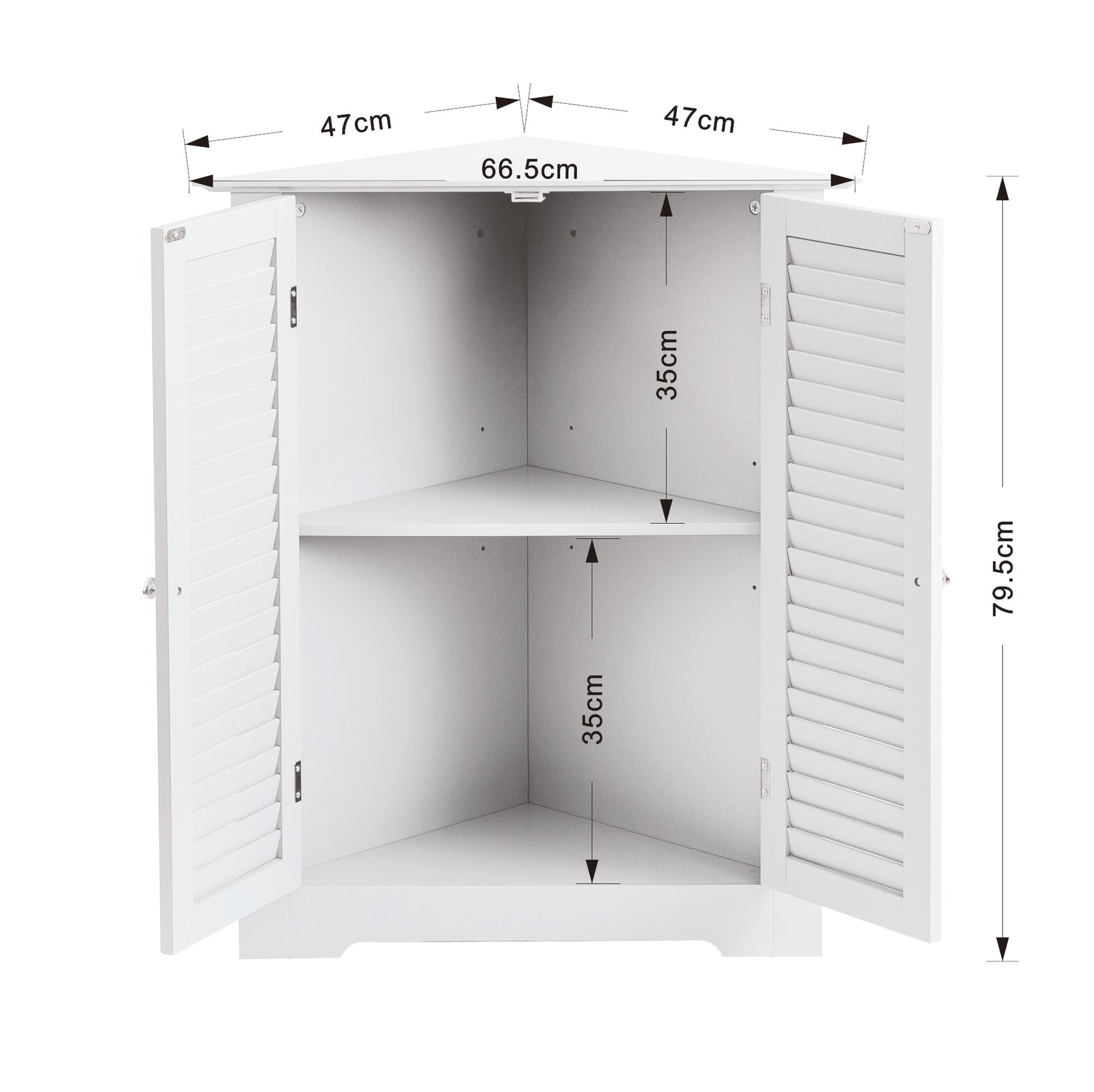 Aspect Odense Bathroom Corner Storage White