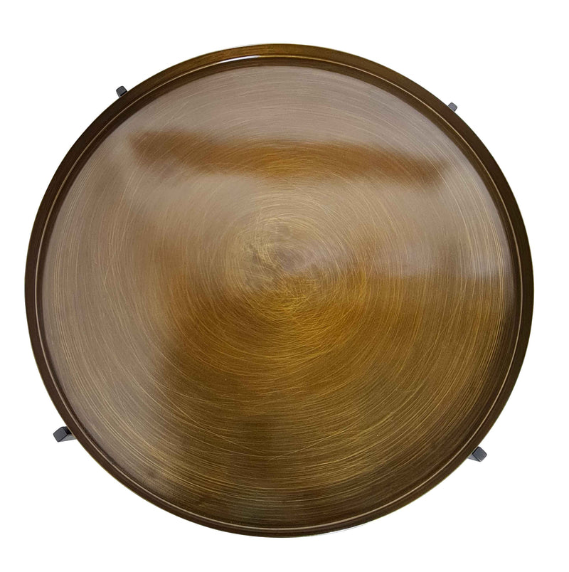 Cassia Round Metal Foldable Tray Top Coffee Table,Brass (7467069374676)