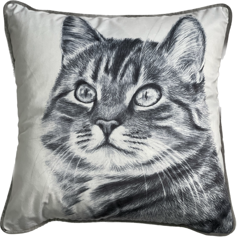 Black and white cat pillow clearance