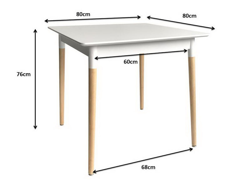 Versa Square Dining Table- White (6024414363811)