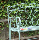 Salvora French Style Folding Metal Garden Bench, Sage Green-GF11SAGE (7630563246292)