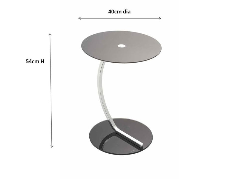 Merlin Black Glass Round Table (6024406106275)