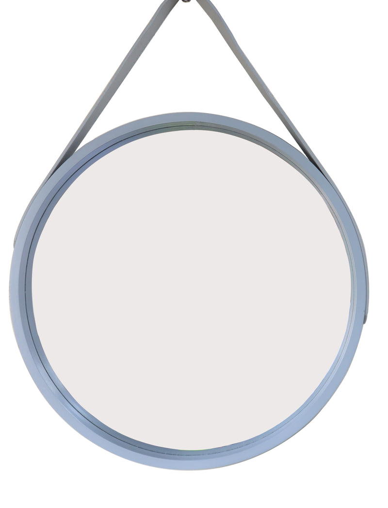 Round Hanging Wall Mirror, Grey (6991435301027)