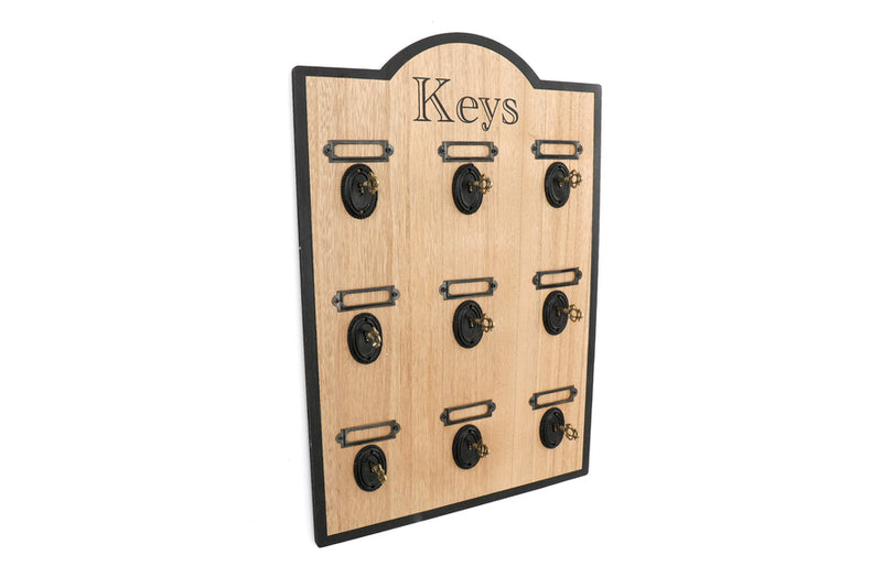 Antique Wooden Key Hook Display,9 Hooks