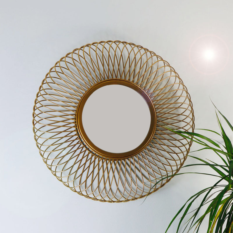 Juliet Sunburst Accent Mirror,Gold (6053127389347)