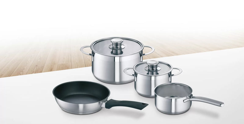 Bosch HEZ390042 Stainless Steel Pan Set - Silver