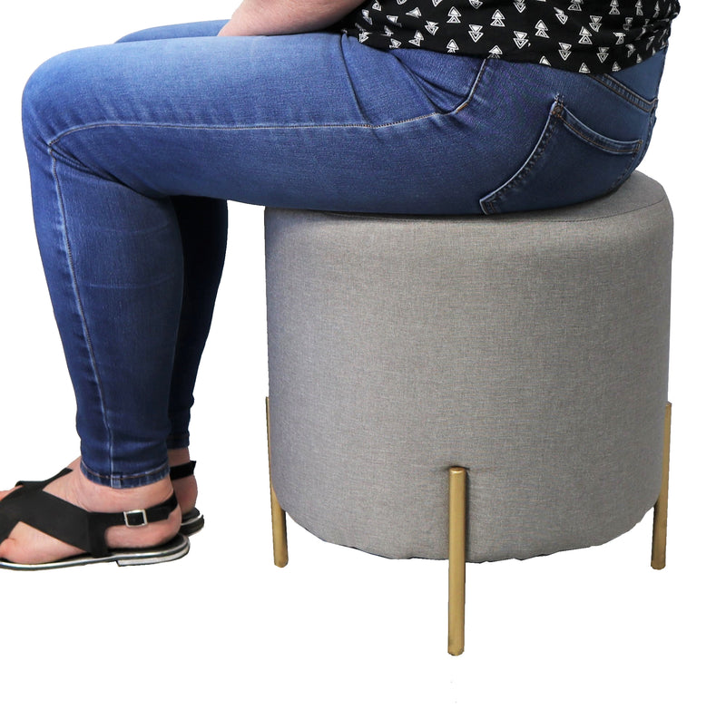 Valentine Ottoman With Tray Top, Light Grey Linen (6773375598755)