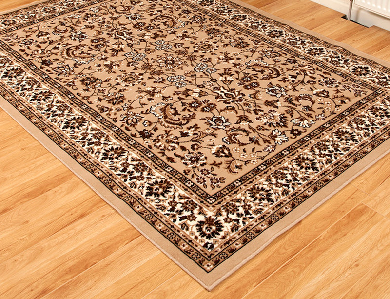 Traditional Style Rug 120 x 170cm Ivory/Coffee (6024413544611)