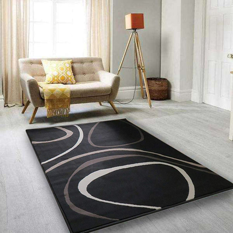 Orian Circle Rug Orian Swirl Modern Rug, Brown