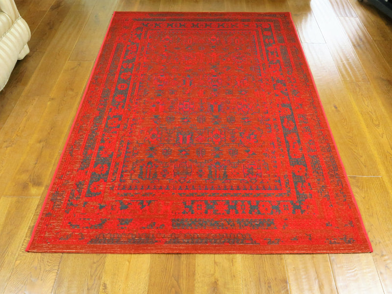 Isfahan Distressed Rug, Red, 120 x 170 cm ( RUG198/170 ) (6024402436259)