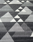 Geometric Triangle Pattern Area Rug (Black/Cream, 120x170cm) (6024399290531)