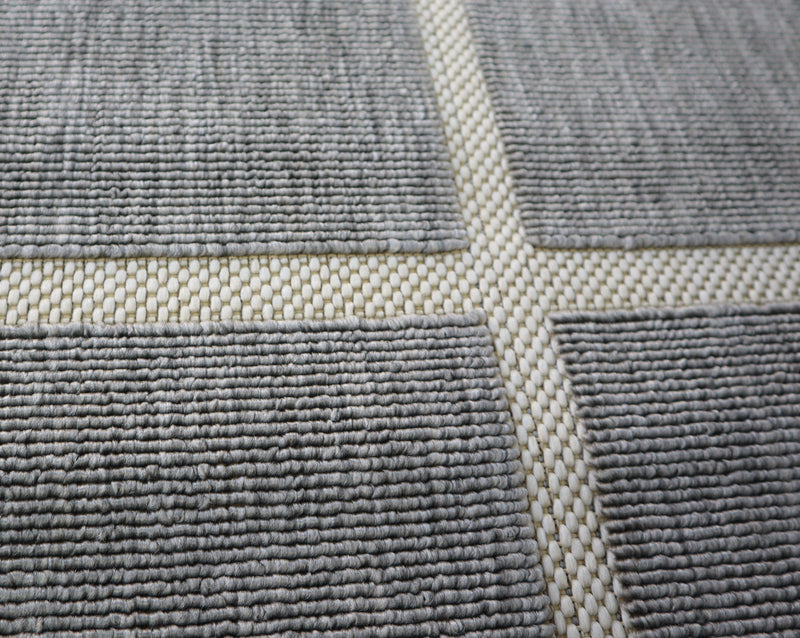 Silver Grid Geometric Check Pattern Area Rug (Silver Grey, 120 x 170cm) (6024411676835)