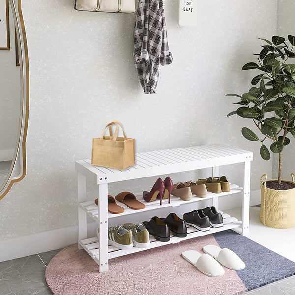 Shoe rack bench white hotsell