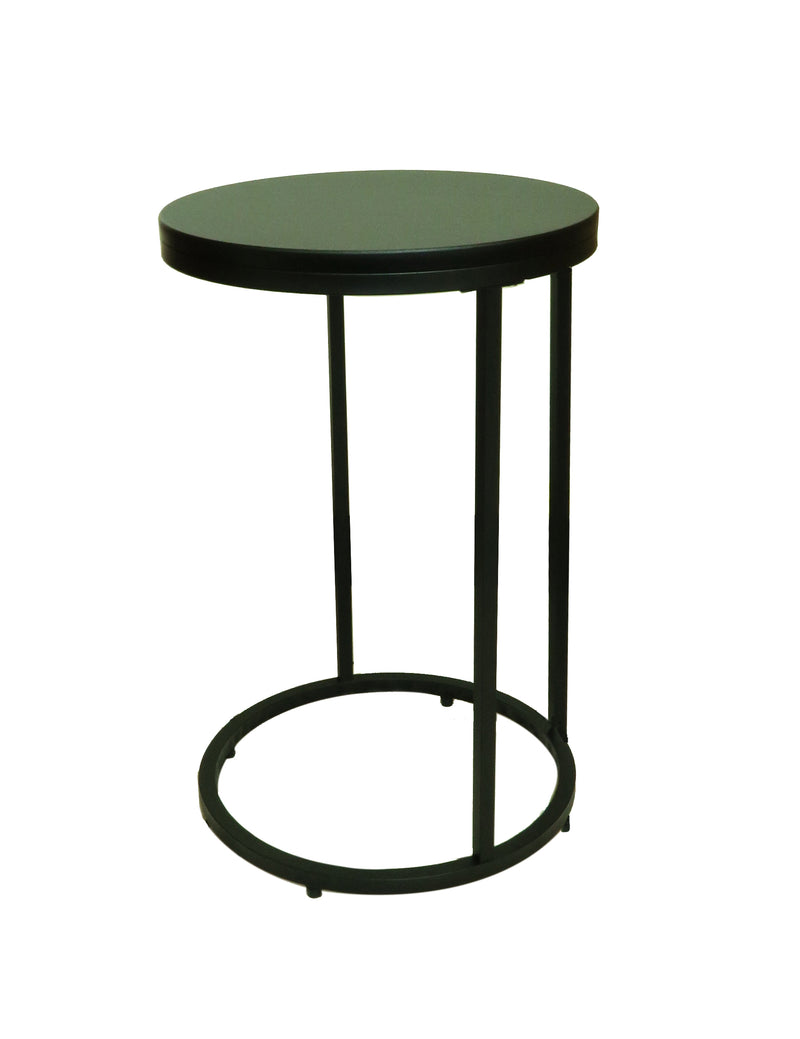 Paloma Round Side Table, Matte Black (7631929999572)