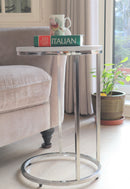 Paloma Round Side Table, Glossy White (6535240548515)