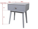 Niva Bedside Table With One Drawer ,Grey (6991164735651)