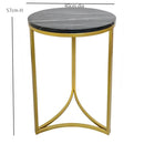 Gabriella Accent Side Table, Black Marble (7803673018580)