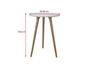 Maxine Tripods White Marble Top, Side Table (6719619530915)