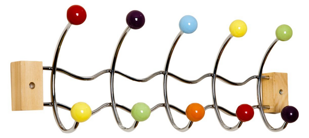 Coloured ball coat hooks hotsell