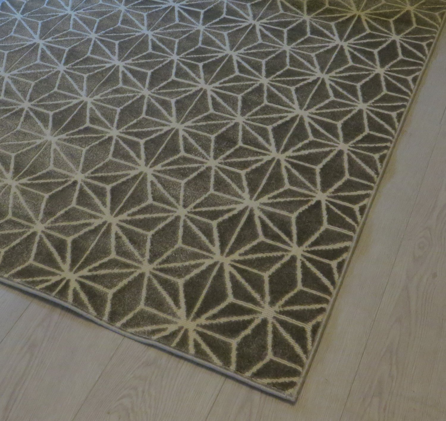 Impression Rugs Impression Soft Touch Patterned Rug,Cream/Grey